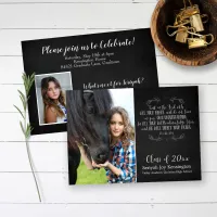 Christian Bible Verse Rustic Graduation Photo Invitation