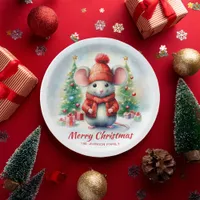 Cute Christmas Mouse Party Paper Plates