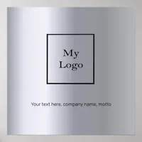 Silver business logo elegant classic poster