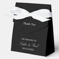 Stylish Elegant Black Wedding Favor Box