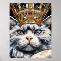 A Cat With a Crown Poster