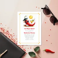 Spicy One Degree Hotter Graduation Party Invitation