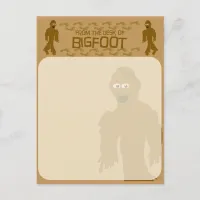 From the desk of bigfoot! postcard