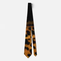 *~* Faux Leopard Cozy Look Fur Neck Tie