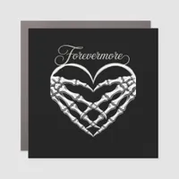 Forevermore Skeleton Hands Heart Gothic Romance Car Magnet