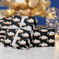 Piranha Fish Swimming Wrapping Paper