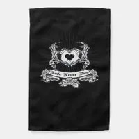 Skeleton Hand Minimal Linework Garden Flag