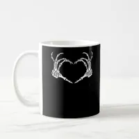 Skeleton Hand Heart Halloween Design Aesthetic Coffee Mug