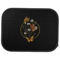 Cottagecore Goblincore Fairycore Graphic Flower Bu Car Floor Mat