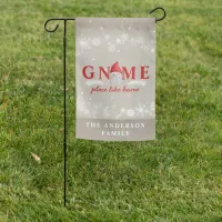 Gnome Place Like Home Holiday Christmas Family Garden Flag