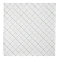 Minimalist Modern White Quilted Geometric Pattern Duvet Cover