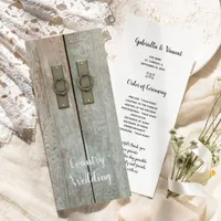 Double Barn Doors Country Wedding Program