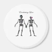 Gothic Skeleton Couple (White) Classic Magnet