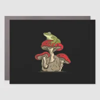 Frog Mushroom Cottagecore Classic Retro Appeal Car Magnet