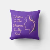 Custom Inspirational Purple Throw Pillow