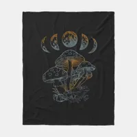 Goblincore Aesthetic Academia Cottagecore Mushroom Fleece Blanket