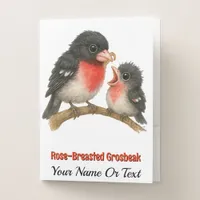 Stunning Rose Breasted Grosbeak Pocket Folder