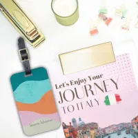 Colorful Abstract Art Luggage Tag - Stylish Travel