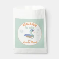 One Lucky Duck &  Bubbles First Birthday Pastel  Favor Bag
