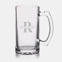 Heavy Bold Monogram and Name ID613 Stein