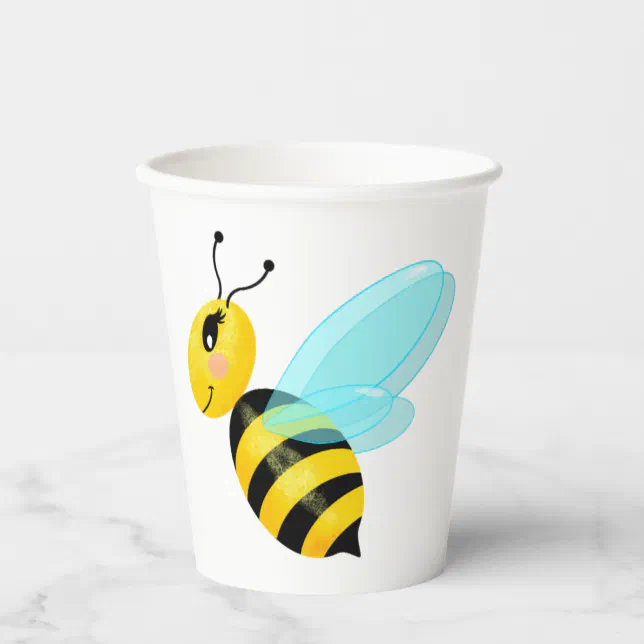 happy bee paper cups