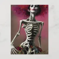 Beautiful Skeletal Woman Postcard