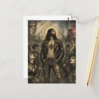 Jesus at the Punk Rock Goth Party Postcard