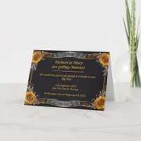 Folded Colorful Floral Wedding Invitation