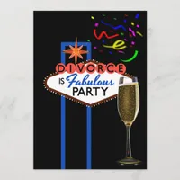 Las Vegas themed Divorce Party Invitation