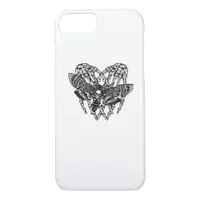 Deathshead Moth Classic Skeleton Hand Heart Style iPhone 8/7 Case