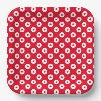 Simple Red and White Polka-Dots Paper Plates