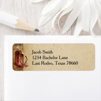 Groom’s Last Rodeo Saddle Up Boys Address Label