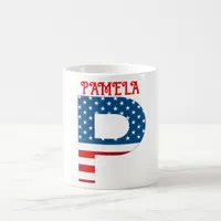 4th Of July Monogram Personalized Coffee Mug