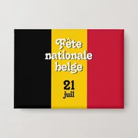 French Fête nationale belge Belgian Flag Button