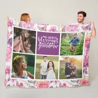Grandma Photo Collage Fleece Blanket