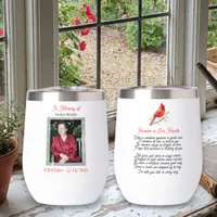 Cardinal Poem Memorial Keepsake  Thermal Wine Tumbler