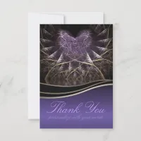 Purple Goth Heart Thank You Note Invitation