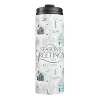 Cozy Home Christmas Teal ID985 Thermal Tumbler