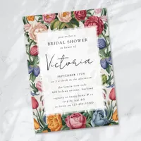 Rococo Baroque Floral Bridal Shower Invitation