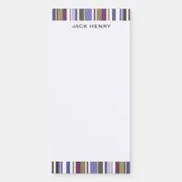 Personalized Modern Stripes Magnetic Notepad