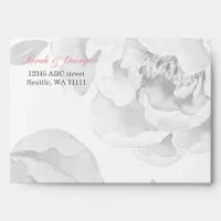 Pretty Peony Floral Liner wedding envelope