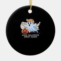 Trumpkin Funny Halloween Boo - Make Halloween Grea Ceramic Ornament