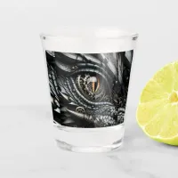 Steampunk Dragon Eye Closeup Ai Art Personalized Shot Glass