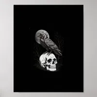 Crow, F-Caw-F Funny Bird Moon Gothic Adult Humor C Poster