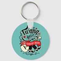 Country Twang Red/Black ID464 Keychain
