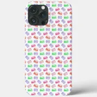 Colorful Pattern Cookies Macarons Dessert iPhone 15 Pro Max Case