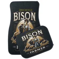 Life on the Ranch With Bison and Dedicated Farmers Car Floor Mat