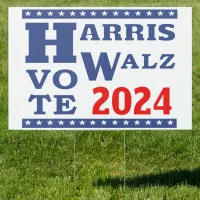 Harris Walz 2024 Stop Creepy Weird Vote Democrat Sign