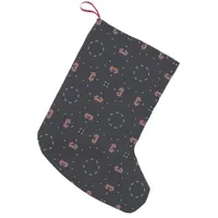 Stars And Unique Spaceship Pattern Small Christmas Stocking