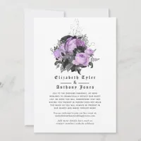 Floral Gothic Reduced Wedding Guest List Announcement